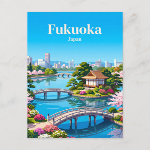 Cartão Postal Fukuoka Japão