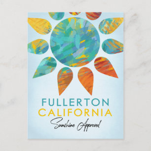 Cartão Postal Fullerton Califórnia Sunshine Viagem