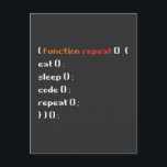 Cartão Postal Função engraçada de programador de ciência da comp<br><div class="desc">Um presente engraçado para programador,  jogador,  cientista da computação,  desenvolvedor de software,  administrador de TI,  nerd e geek de pc. Surpresa perfeita para um momento de riso com amigos,  familiares e colegas na escola ou no trabalho.</div>