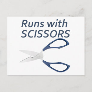 Cartão Postal Funciona com tesoura