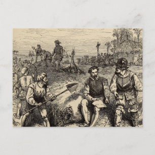 Cartão Postal Fundação da Rua. Augustine, Flórida 1565