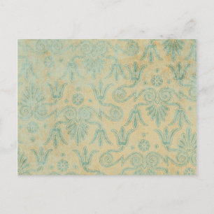 Cartão Postal Fundo com padrão decorativo Blue Grunge