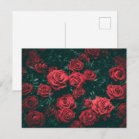 Fundo com padrão floral de rosas vermelhas escuras