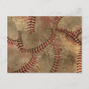 Cartão Postal Fundo da Colagem de Ponta do Baseball