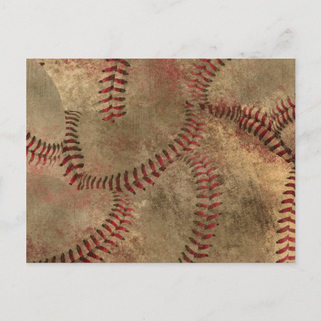 Cartão Postal Fundo da Colagem de Ponta do Baseball (Frente)
