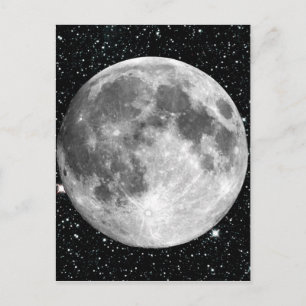 Cartão Postal Fundo das estrelas da Lua do Planeta (sistema sola