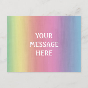 Cartão Postal Fundo de Aquarela - Personalize o seu