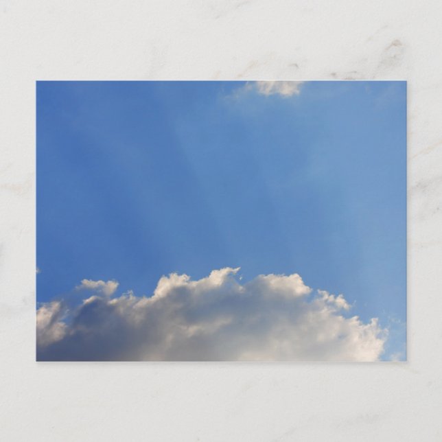 Cartão Postal Fundo do céu azul. (Frente)