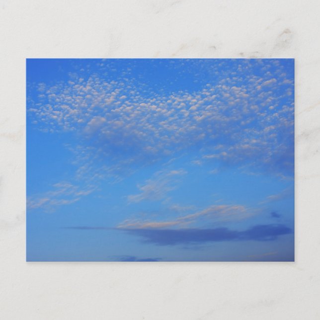 Cartão Postal Fundo do céu azul. (Frente)