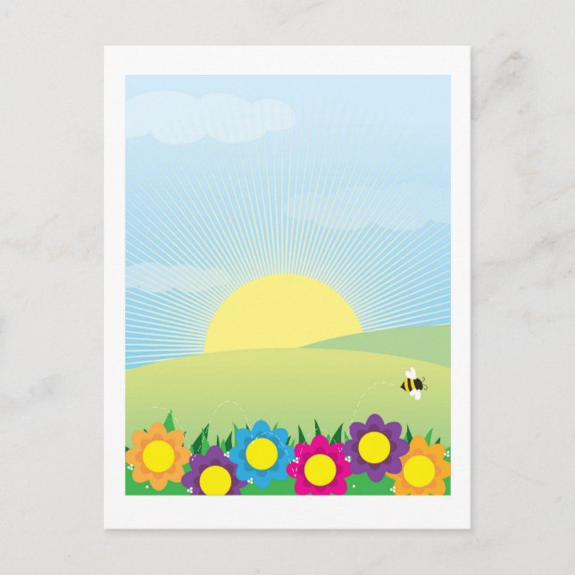 Cartão Postal Fundo primavera (Frente)