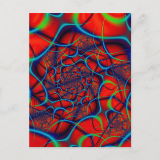 Cartão Postal Fundo Vermelho