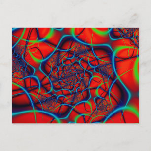 Cartão Postal Fundo Vermelho