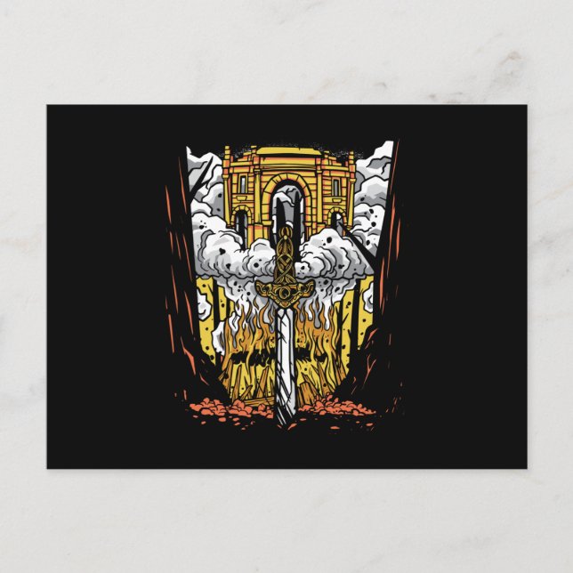 Cartão Postal Funeral Viking (Frente)