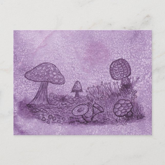 Cartão postal Fungi Meadow (Frente)