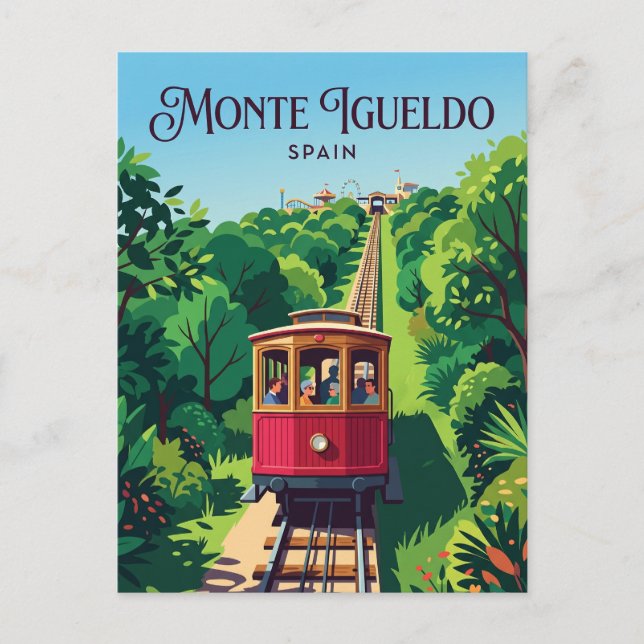 Cartão Postal Funicular de Monte Igueldo Espanha (Frente)
