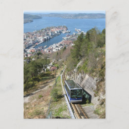 Cartão Postal Funicular no cartão-postal Bergen