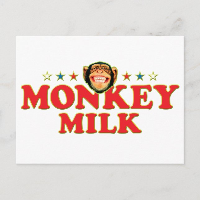 Cartão Postal Funky Monkey Milk (Frente)