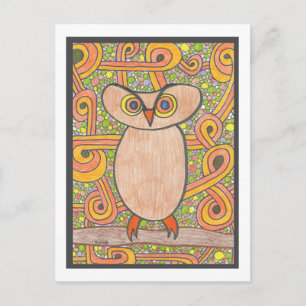 Cartão Postal Funky Owl