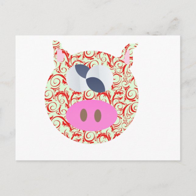 Cartão Postal Funky Pig (Frente)