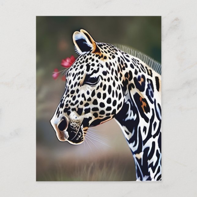 Cartão Postal Funny AI Art Leopard Appaloosa Horse (Frente)