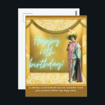 Cartão Postal Funny Altered Art 60º Aniversário<br><div class="desc">Engraçado compilação de 60 anos apresenta um retrato de foto de um artista fantasiado vintage com um fundo de "palco" dourado,  texto de "60.º Aniversário Feliz" e texto de baixo que explica em 365 dias... este aniversário não será mais tão especial,  então aproveite o dia!</div>