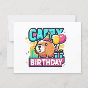 Cartão Postal Funny Animal Pun - Celebração de Aniversário de Ca