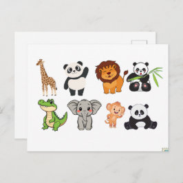 CARTÃO POSTAL FUNNY ANIMALS POSTCARD
