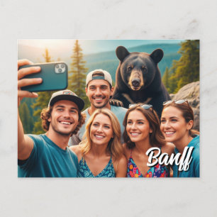 Cartão Postal Funny Banff National Park Canada Black Bear