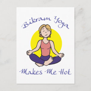 Cartão Postal Funny Bikram Yoga Gift