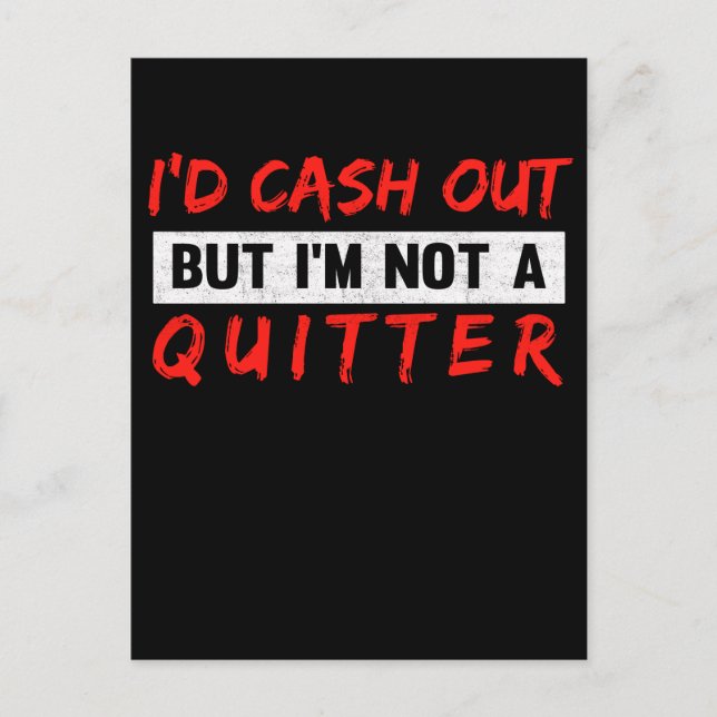 Cartão Postal Funny Casino Gambling Lover Gambler (Frente)