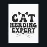 Cartão Postal Funny Cat Herding Especialista humorista Amante de<br><div class="desc">engraçado, gato, animal de estimação, presente, aniversário, herder, gatinho, gatinho, felino, </div>