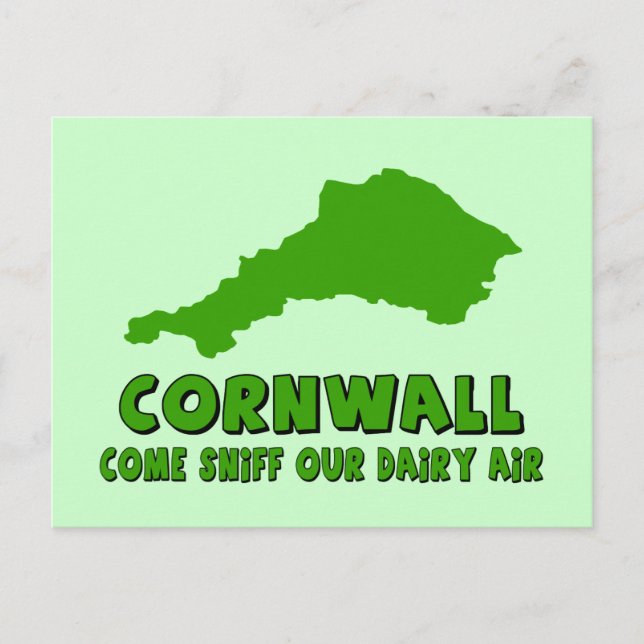 Cartão Postal Funny Cornwall (Frente)