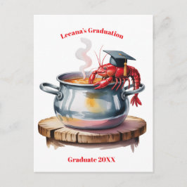 Cartão Postal Funny Crawfish Graduation