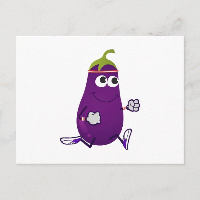 Cartão Postal Funny EggPlant Runner (Frente)