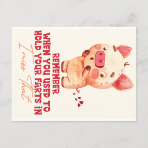 Cartão Postal Funny Farting