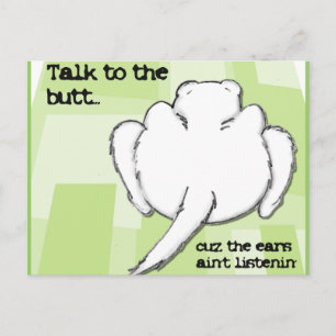 Cartão Postal Funny Ferret fala com o Bumbum