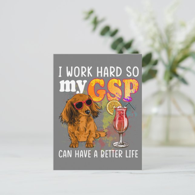 Cartão Postal Funny German Shorthaired Pointer Gifts GSP Lover (Em pé/Frente)