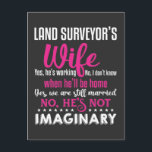 Cartão Postal Funny Land Surveyor Wife Casal Casamento<br><div class="desc">Engraçado Levantador de Terras ou Casamento de Casal da Esposa.</div>