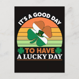 Cartão Postal Funny Lucky Goose St Patricks Day Design