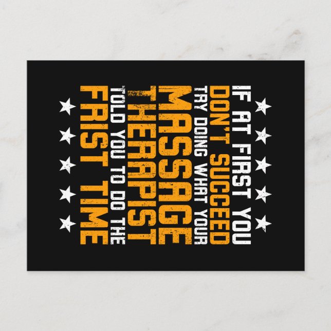 Cartão Postal Funny Massage Therapist Masseur (Frente)