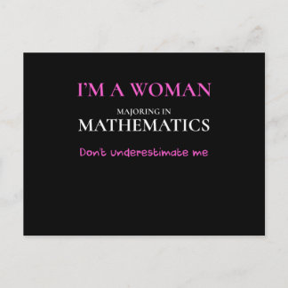 Cartão Postal Funny Mathematics Major Gift Women Math Degree Bir