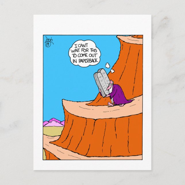 Cartão Postal Funny Moses Ten Commandments Postcard (Frente)