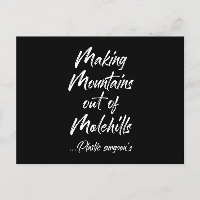 Cartão Postal Funny Plastic Surgeon Saying Cosmetic Surgery Gift (Frente)