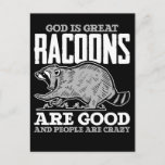 Cartão Postal Funny Racoon Humor Trash Panda<br><div class="desc">Engraçado Racoon Humor Trash Panda.</div>