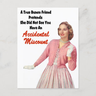 Cartão Postal Funny Retro Vintage Bunco