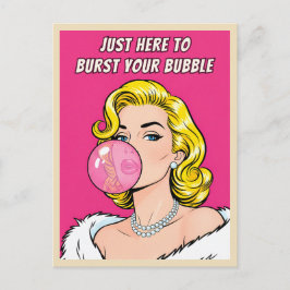 Cartão Postal Funny Retro Vintage Frenemy Humor Pop Art