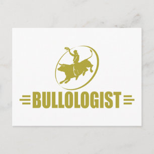 Cartão Postal Funny Rodeo Bull Rider