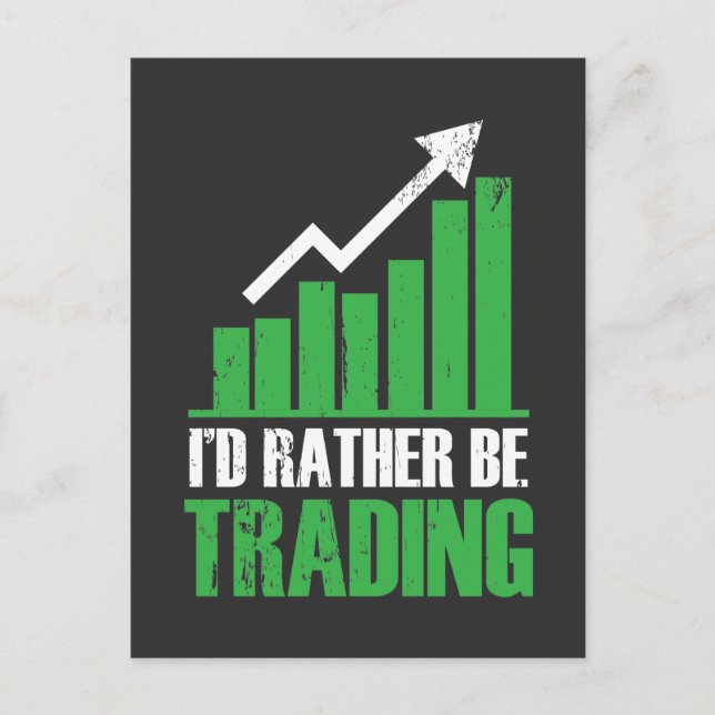 Cartão Postal Funny Stock Market Trading Day Trader Investor (Frente)