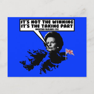 Cartão Postal Funny Thatcher Falklands