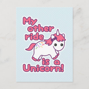 Cartão Postal Funny Unicorn